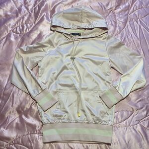 Diamond Supply Company Baby Pink Faux Silk/Satin Hoodie Sweater Dolls Kill